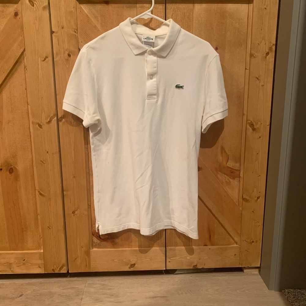 Lacoste white polo. Size 5. Great condition!